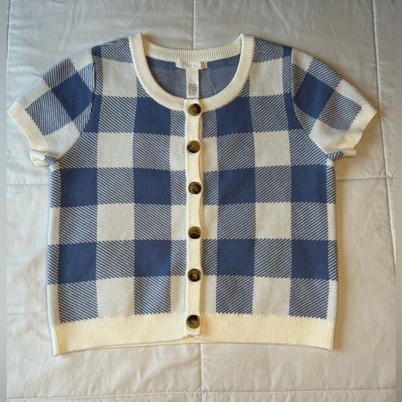 FULL TILT | Plaid Gingham BF Sweater | Size: L - Picture 4 of 10